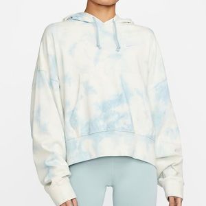 Nike Washed Jersey Oversized Cropped Hoodie